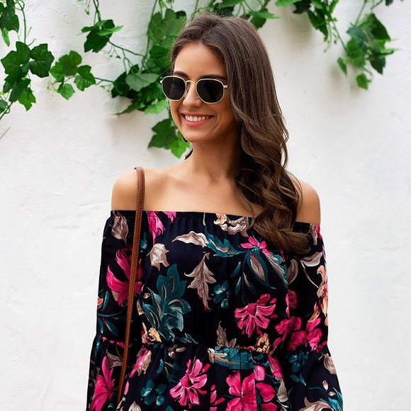 Floral print romper - Picture 1 of 2